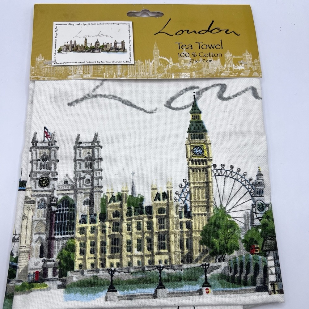 London Landmarks British Tea Towel - New in package.